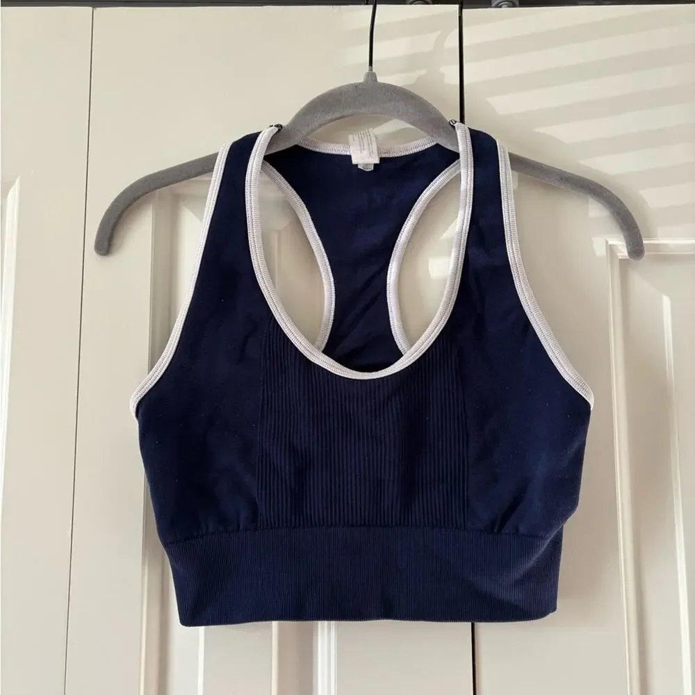 Women's Navy Blue Sports Bra - Picture 1 of 7
